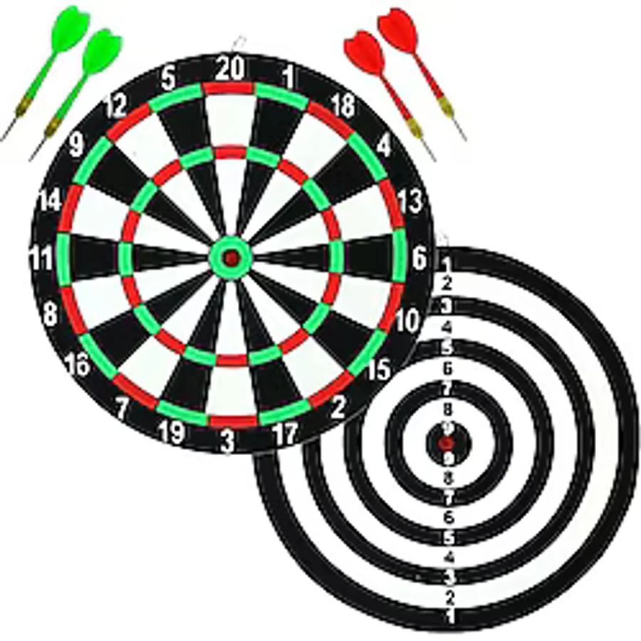 Dart Seti 12" Küçük Boy 29 CM Çift Taraflı 4 Adet Ok