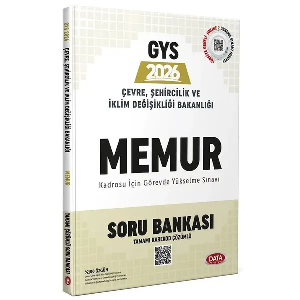 Data 2026 Gys Çevre, Şehircilik Ve İklim Değişikliği Bakanlığı Memur Soru Bankası Çözümlü Görevde Yükselme Data Yayınları