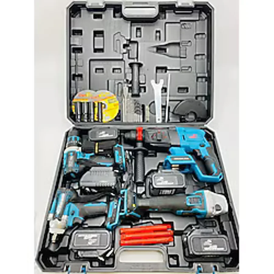 Dawreek 4'Lü Set ( Somun Sıkma + Şarjlı Hilti + Şarjlı Spral + Çelik Mandrenli Kömürsüz Matkap )