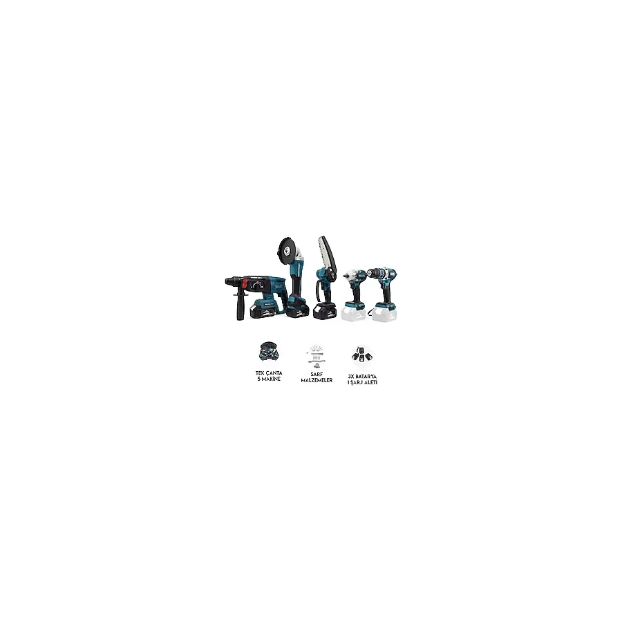 Dawreek Beşli Set Mk350 (budama Testeresi 13mm Ç.mandren+s.sikma+ş.spral+ş.hilti)
