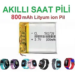 Day 800 Mah Twox Q50 Akıllı Çocuk Saat Telefon Batarya - Pil 3.7V 800MAH 582728 Pil