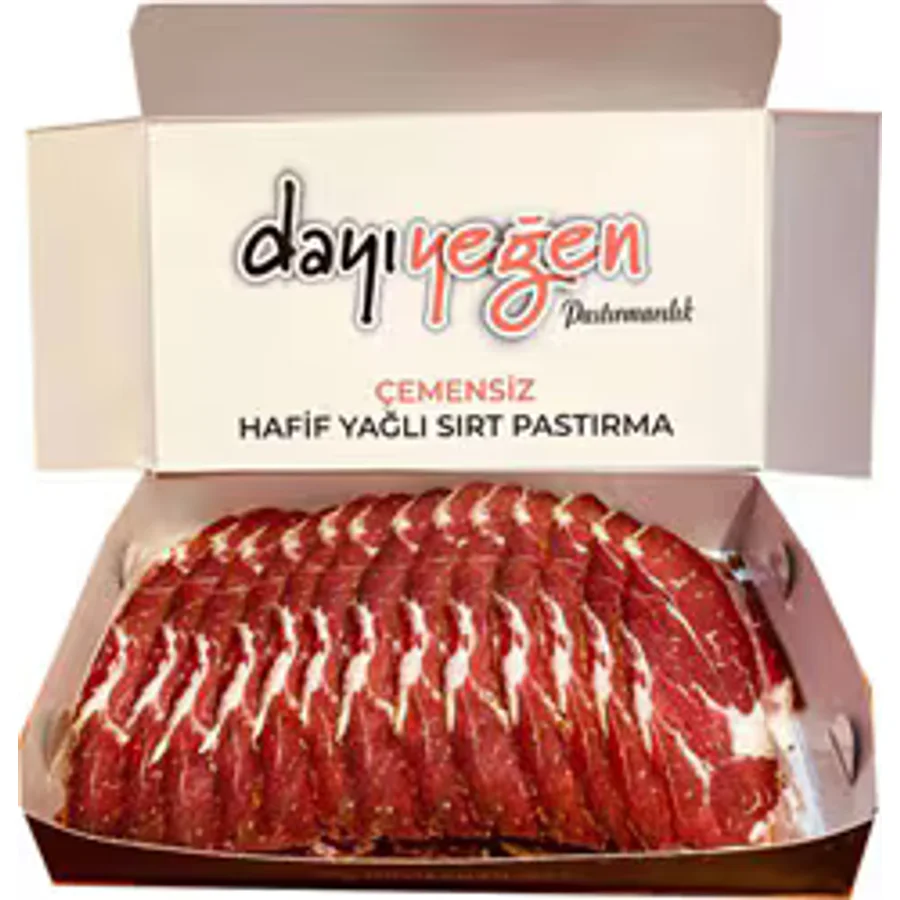 Dayı Yeğen 500 gr Kayseri Çemensiz Hafif Yağlı Sırt Pastırma