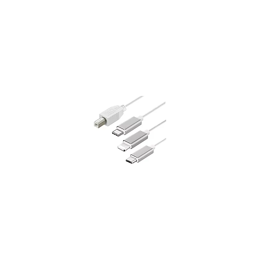 Daytona ADS-501 3in1 USB B to Micro USB - Lightning - Type-C Enstrüman Kablo Çevirici OTG Kablo