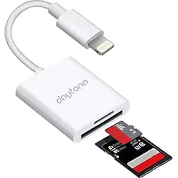 Daytona NK1022 Apple iPhone iPad Lightning To Sd Camera Reader Sd Micro Sd Kart Okuyucu Kablo Adaptör-Beyaz