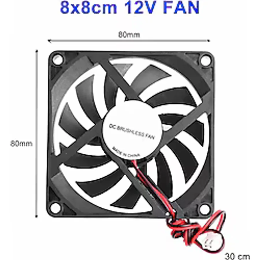 DC 12V FAN 80x80mm 8010 8x8cm Sessiz 2 Pin Fırçasız Soğutma Fanı Kuluçka Ekran Kartı Cooler 3D Printer PC Cpu Soğutucu Makerbot