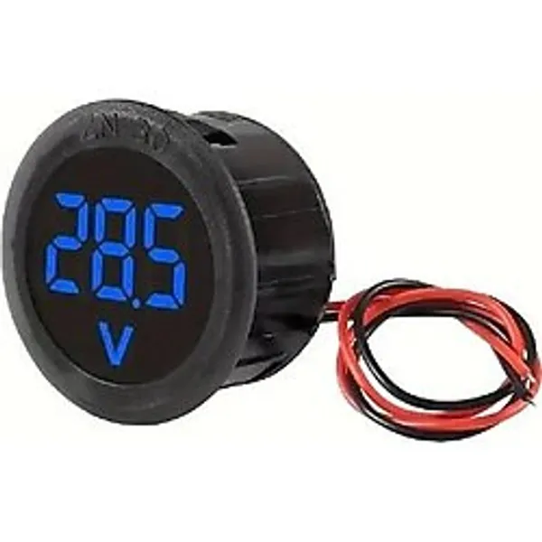 Dc 4-100v Dijital Voltmetre Mavi Led Araç, Tekne, Karavan, M