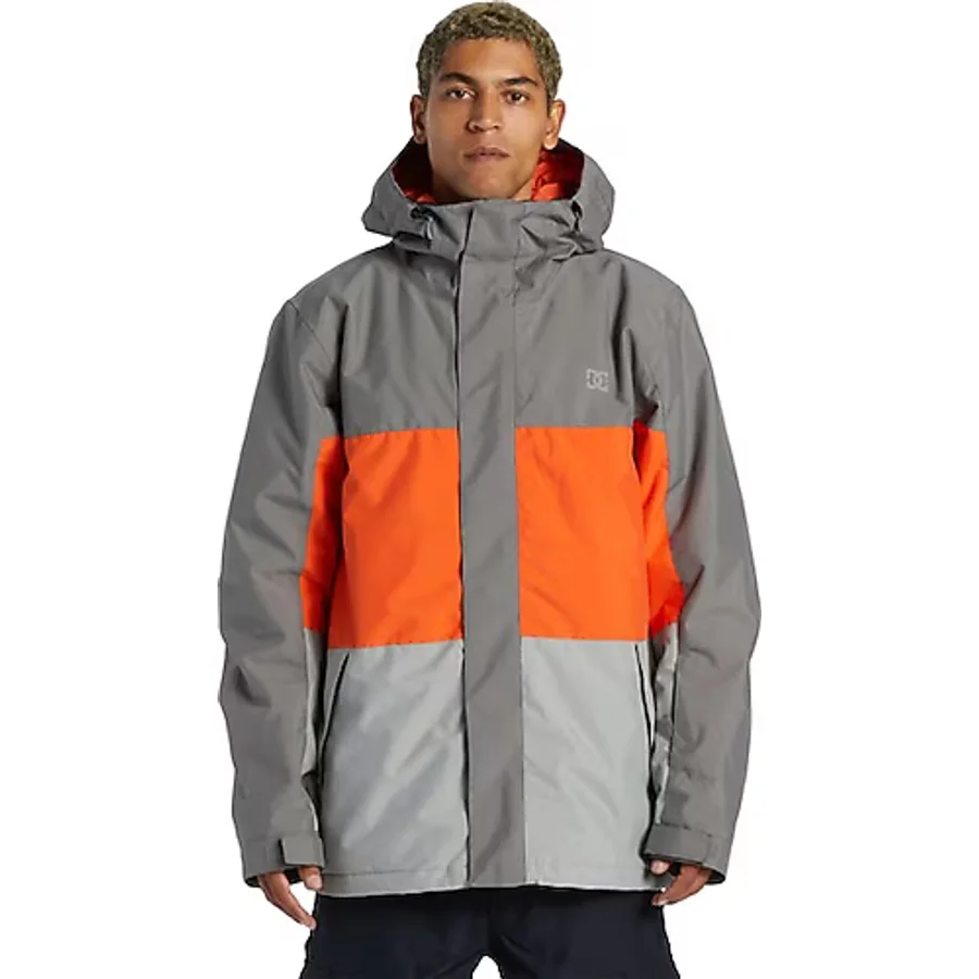 Dc Gri - Turuncu Erkek Kapüşon Yaka Uzun Kayak Montu ADYTJ03063_DEFY Jacket - XL