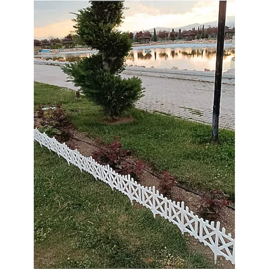 Ddtrend Dekoratif Mini Plastik Bahçe Çiti Çapraz Model Esnek Çit Peyzaj Koruma 1 Adet 58-36 cm