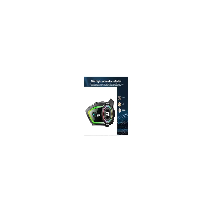 DEANB IP67 Su Geçirmez Sesli Asistan Bluetooth Motosiklet İNTERKOM RGB Işıklı Motor Kask Kulaklığı