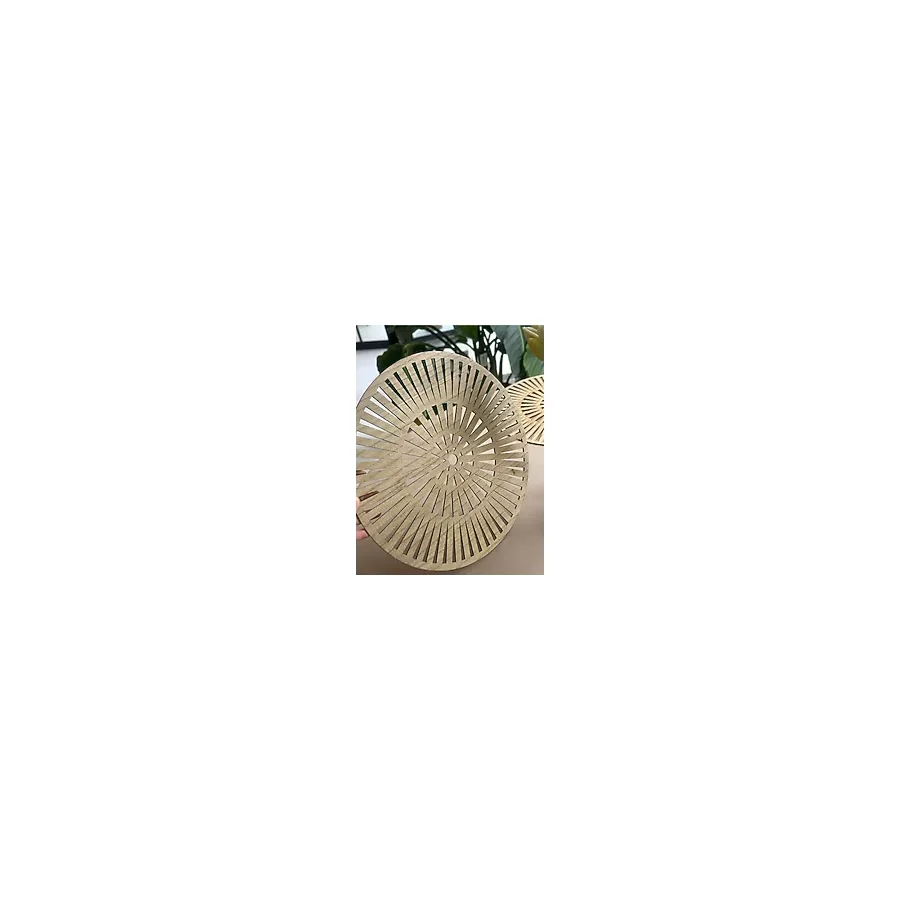 Decamor Home 6 Ad Ahşap Çift Taraflı Amerikan Servis Bej Rengi Supla - 38 x 38
