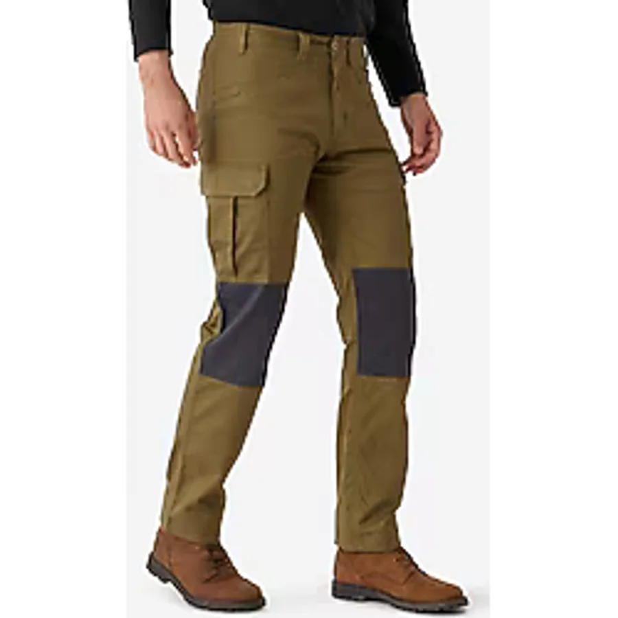 Decathlon Solognac Erkek Kargo Avcı Pantolonu - Avcılık ve Doğa Gözlemi - Steppe 500 - 2XL - Zeytin Yeşili