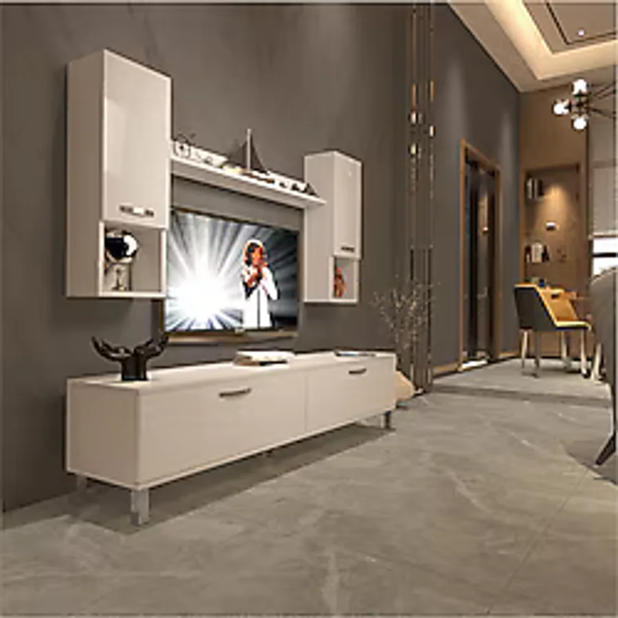 Decoraktiv Eko 5DA Slm Std Krom Ayaklı Tv Ünitesi