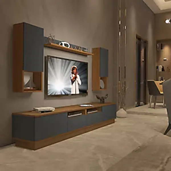 Decoraktiv Trendstyle 5220das Mdf Tv Ünitesi Tv Sehpası Ceviz Antrasit