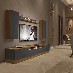 Decoraktiv Trendstyle 5220ds Mdf Tv Ünitesi Tv Sehpası Pera Antrasit
