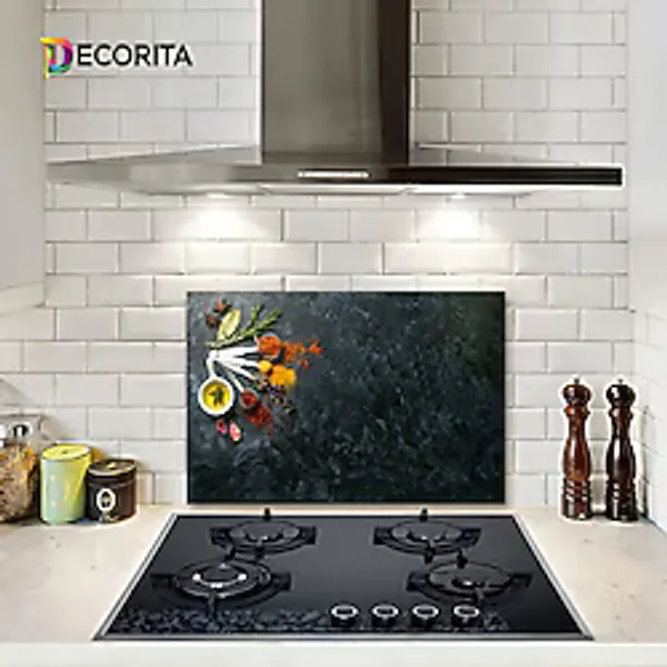 DECORITA Baharat Çeşnisi Cam Ocak Arkası Koruyucu