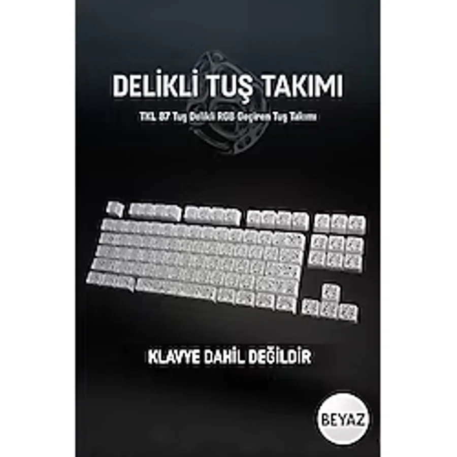 Decorius Mekanik Klavye Delikli Tuş Takımı (Keycaps) Seti- 87 Tuş TKL Profil - RGB Geçiren Keycap