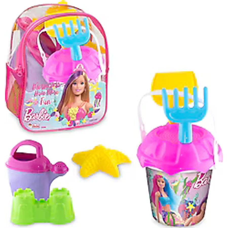 Dede 03500 Barbie Resimli Sırt Çantalı Plaj Set
