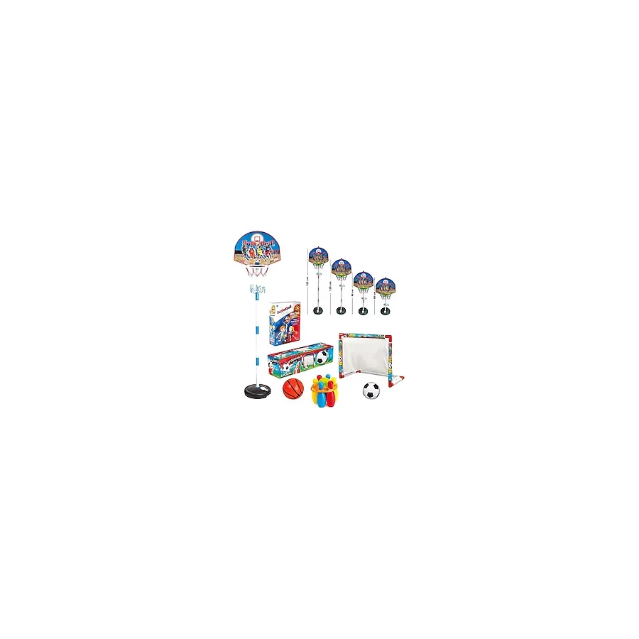 Dede Fen Toys-Dede Istoç Avm Futbol Kalesi + Ayaklı Basketbol Potası Çocuk Oyuncakları 2'li Set Kale