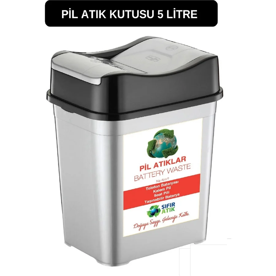 DEEMBRO Pil atık kutusu 5 lt Sıfır atık kutusu Geri Dönüşüm Kutusu pil sıfır atık toplama kutusu