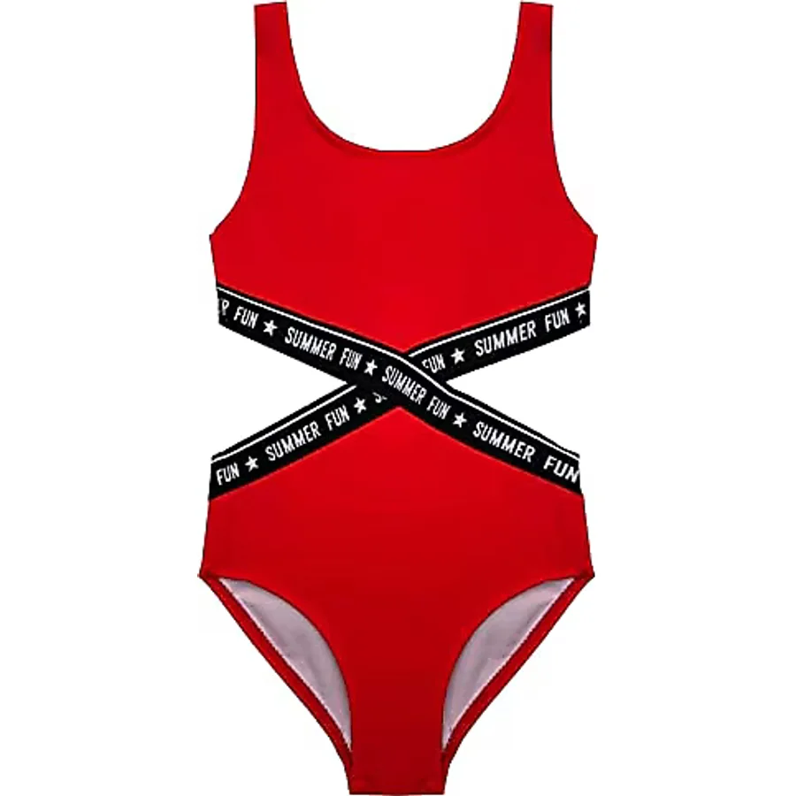 DEEP BEACH KIRMIZI KIZ ÇOCUK MAYOKINI DB200568CM 6-7 Yaş