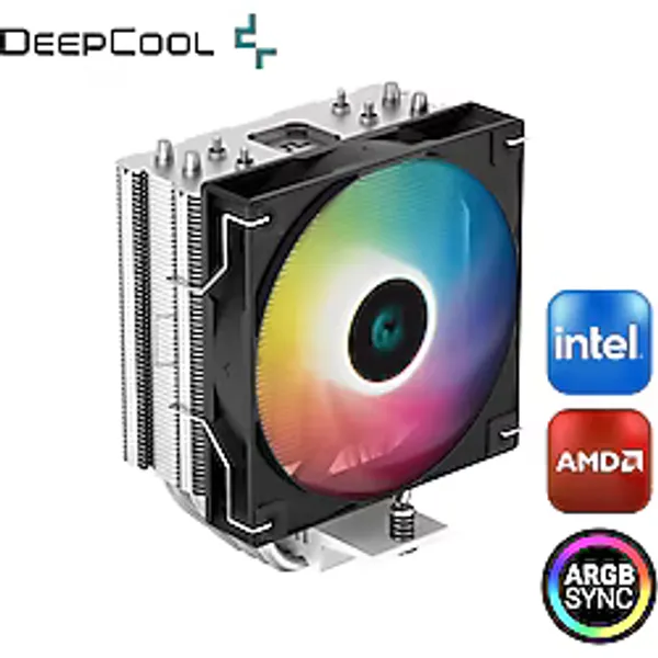 Deep Cool Deepcool AG400 V5 Arbg Black Işlemci Soğutucu, AMD ve Intel Uyumlu, 120MM Kule Tipi Hava Soğutma, 12 cm Hava Soğutucu, Tdp 220W, Siyah