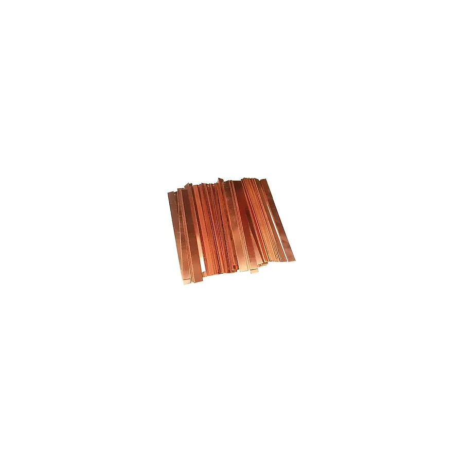 Deep Makina Bakır Rulo Tavlı (Yumuşak) Saç, Levha 0.1 mm Kalınlığında Sıyırıcı, Plaka, Sentil, Şim 600 x 100 x 0.1 mm - 600 x 100 x 0,1 mm