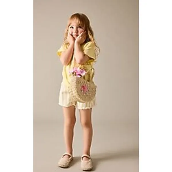 DeFacto %100 Pamuk Gabardin Şort Kız Bebek G8097A526SP