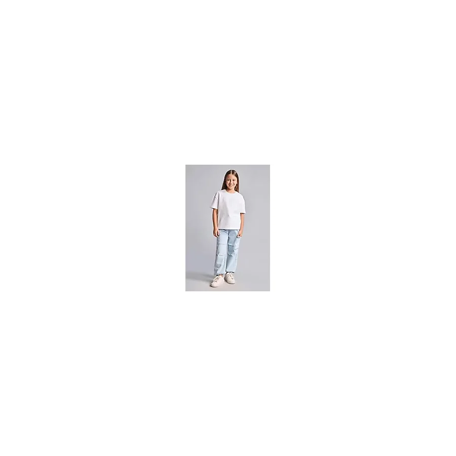 DeFacto %100 Pamuk Jogger Fit Elastik Bel Jean Açık Mavi Pantolon Erkek Çocuk H7278A826SM - Mavi-NM39 - 13 - 14 Yaş