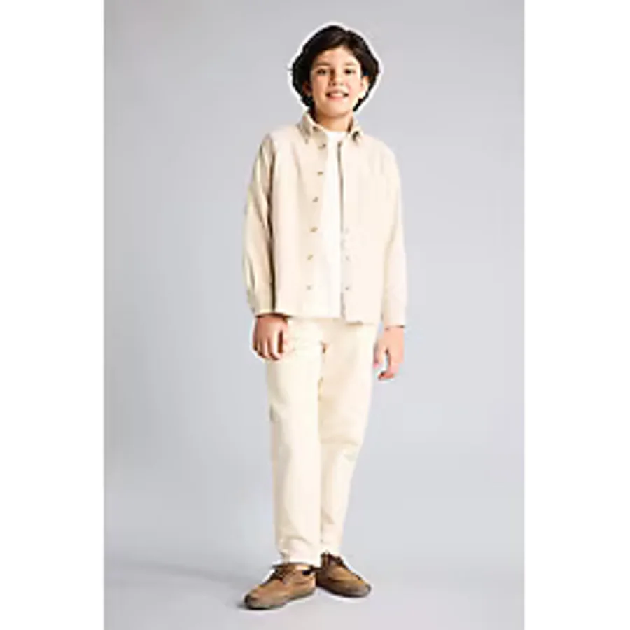 Defacto Carrot Fıt Düz Paça Gabardin Pantolon Erkek Çocuk G6733a826sper134 Ekru-er134