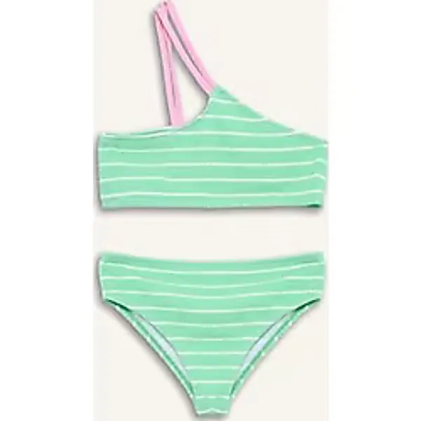 Defacto Çizgili 2'li Bikini Kız Çocuk, 9/10 Yaş (140cm), G5754A826HS, Yeşil, Kız Çocuk