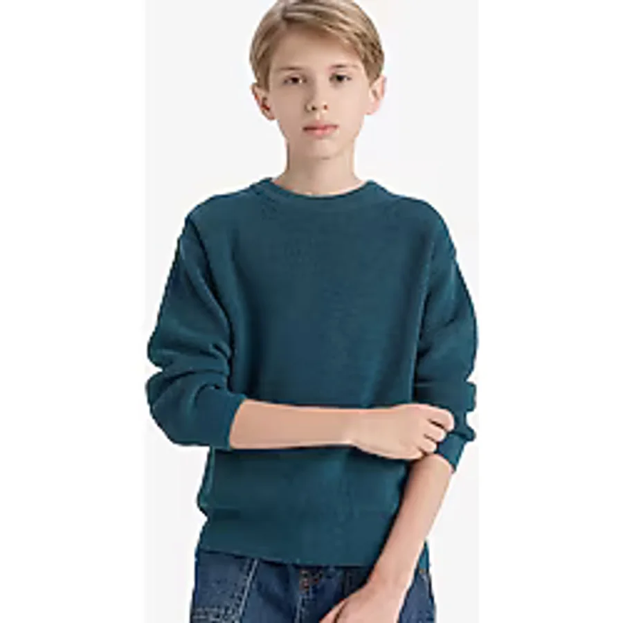 Defacto Erkek Çocuk Bisiklet Yaka Triko Kazak F0959a825wnın250 Indigo