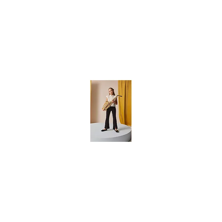 DeFacto Flare Fit Yırtmaçlı Pantolon Kız Çocuk, 5/6 Yaş (116cm), B6893A825SM, Siyah, Kız çocuk