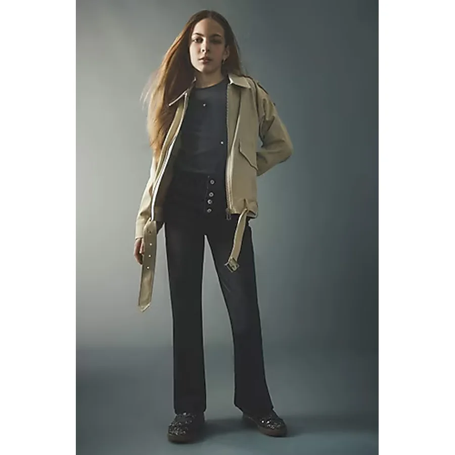 DeFacto Geniş Paça Jean Pantolon Kız Çocuk G9585A826SP - Siyah-NM40 - 9 - 10 Yaş