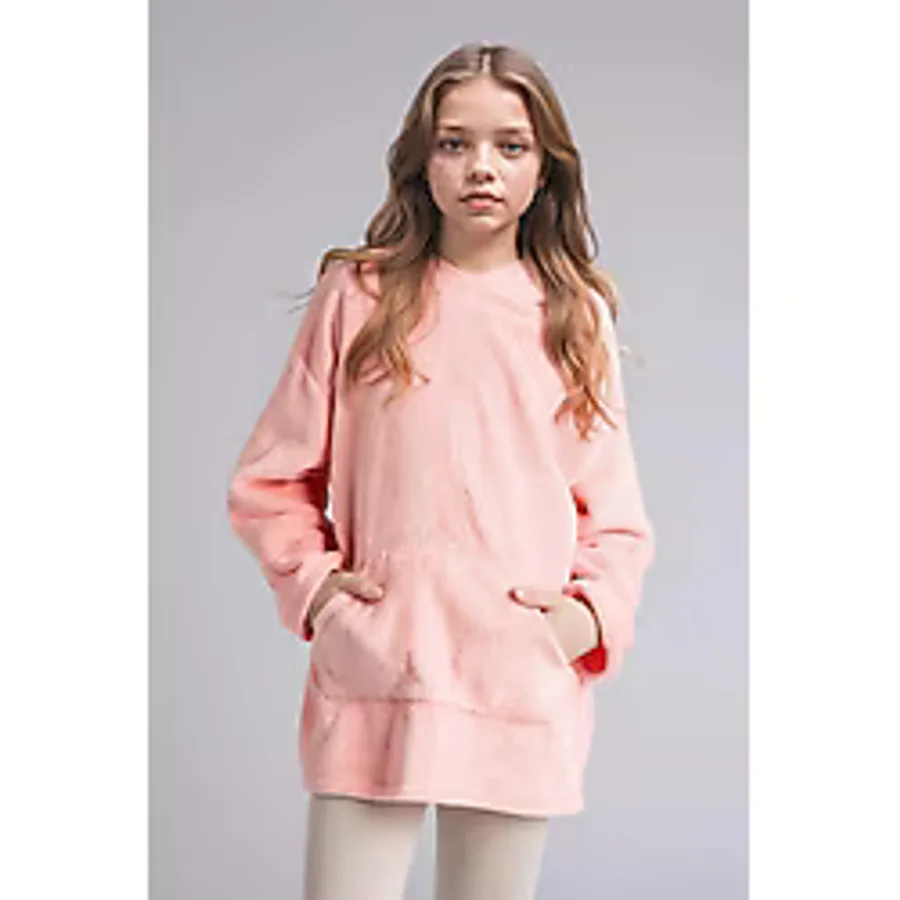 Defacto Kadife Elbise Kız Çocuk G8547a825wnpn1 Pembe-pn1