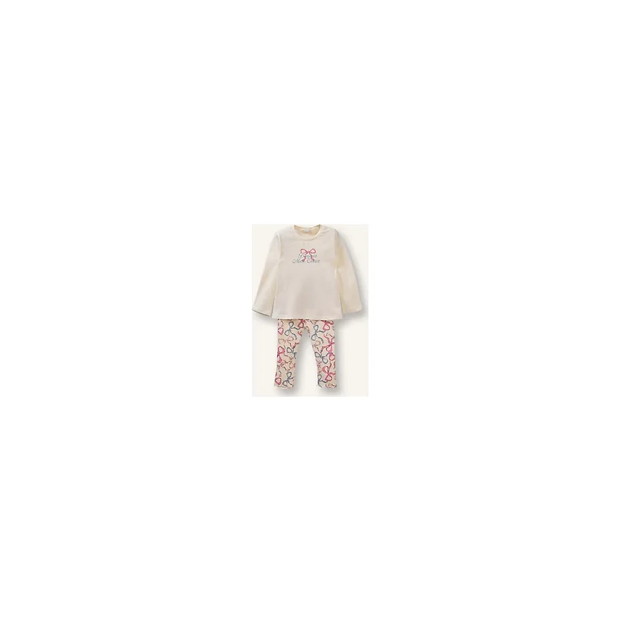 DeFacto Kız Bebek 2li Pijama Takımı Ekru, 3-4 Yaş, H2653A526SP, Ekru-ER99, kız-bebek