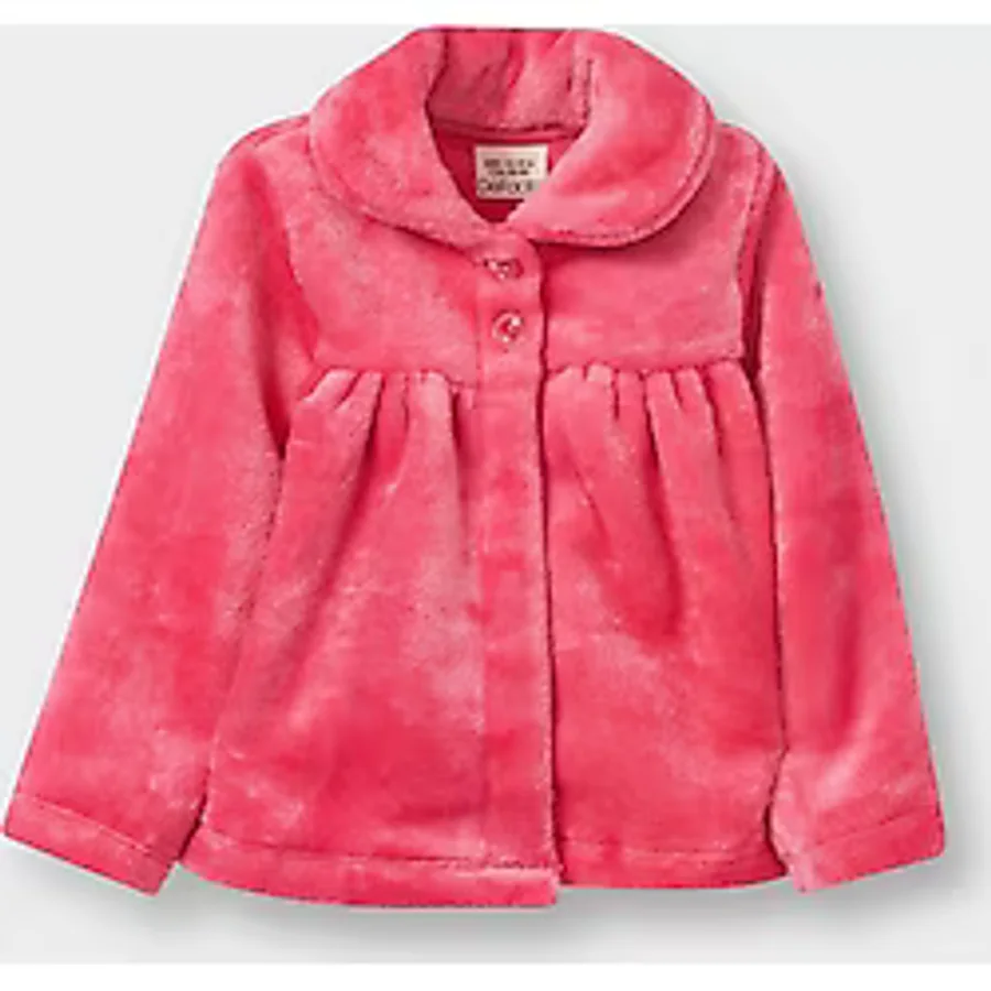 Defacto Kız Bebek Bebe Yaka Düğmeli Pelüş Hırka E8772a525aubr80 Pembe