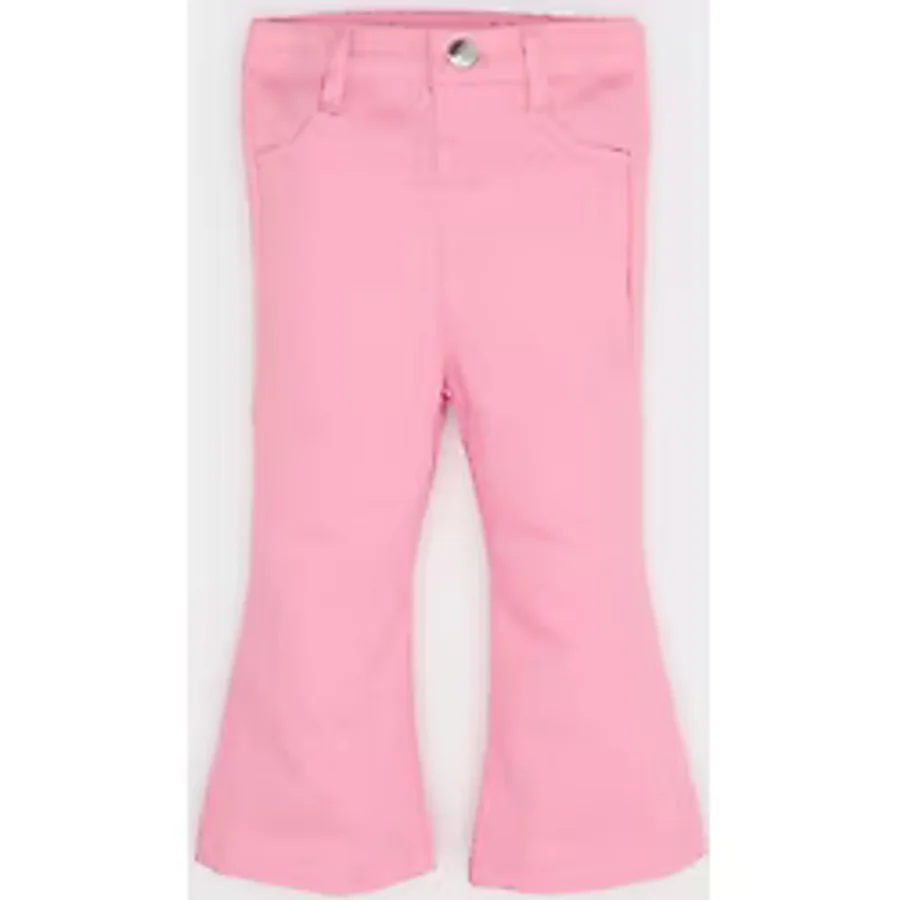 DeFacto Kız Bebek Flare Fit İspanyol Paça Gabardin Pantolon E1798A525SMPN167 Pembe