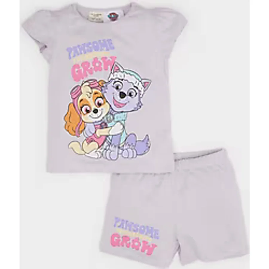 DeFacto Kız Bebek Paw Patrol Pijama Takımı Penye Kısa Kollu Üst Esnek Belli Şort E4647A525HSPR306