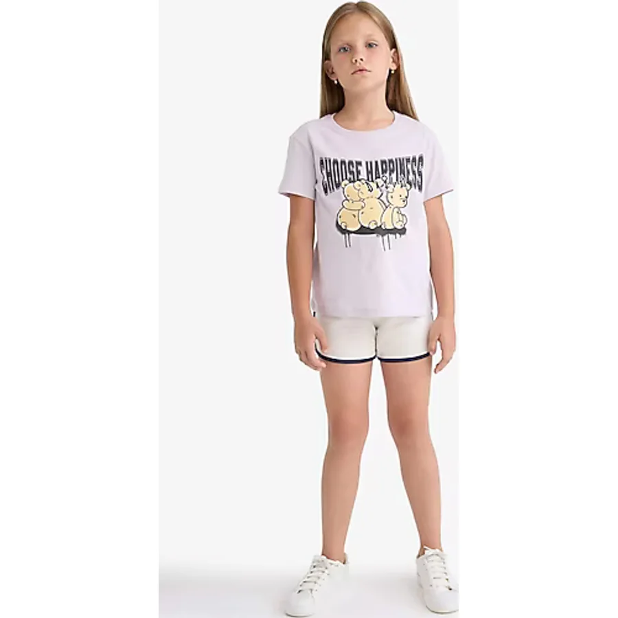 DeFacto Kız Çocuk Beli Lastikli Basic Düz Şort B5164A825HS