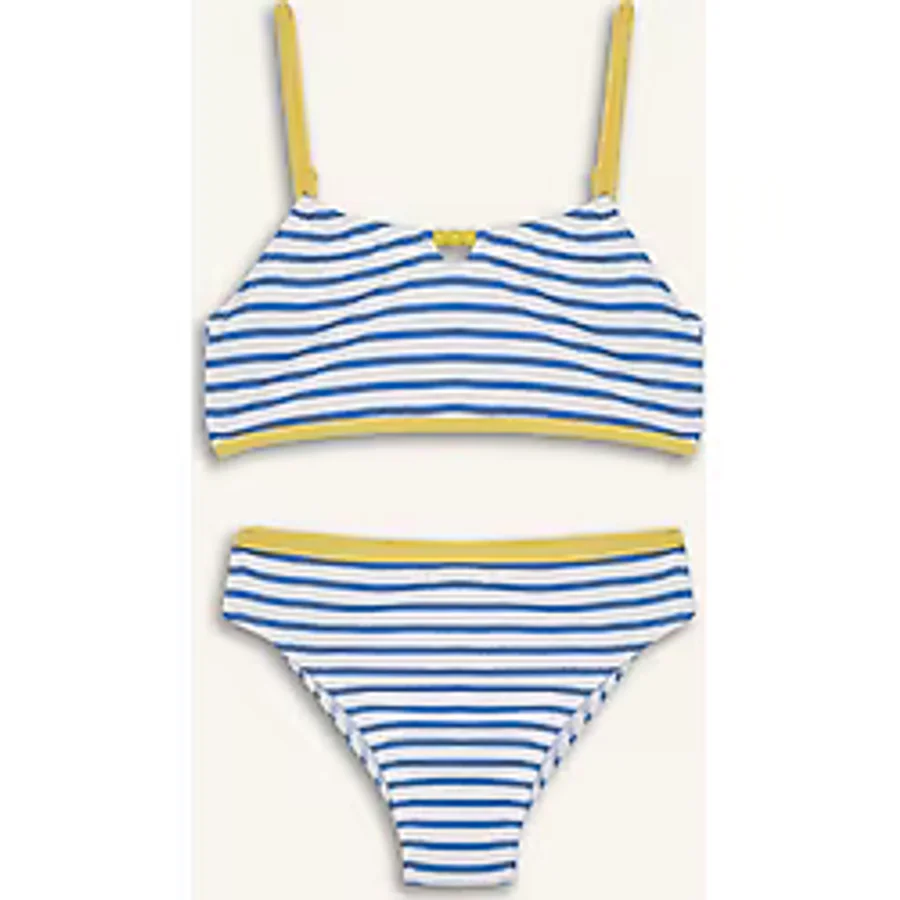 Defacto Kız Çocuk Çizgili Bikini Takımı E5131a825hsbe194 Mavi
