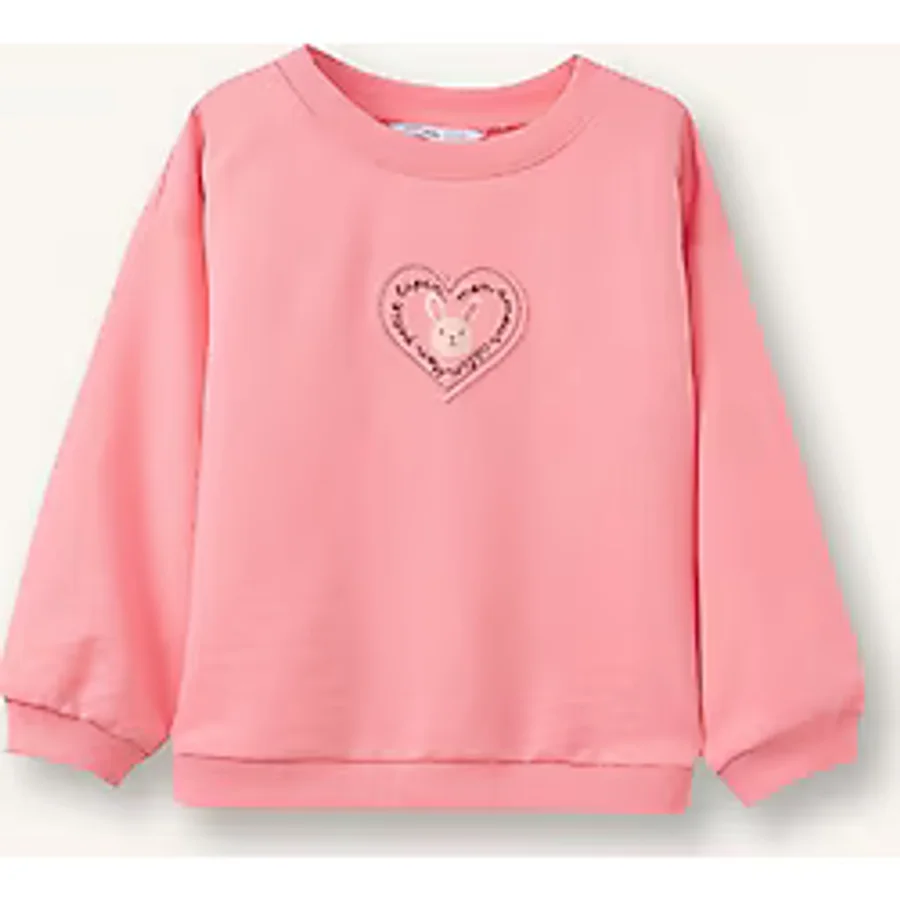 Defacto Oversize Baskılı Sweatshirt Kız Bebek G7501a526sppn657 Pembe-pn657