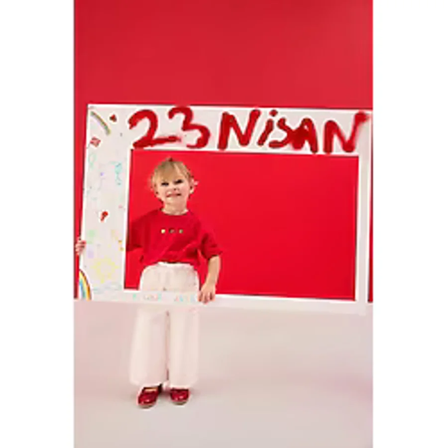 Defacto Paperbag Gabardin Pantolon Kız Bebek H0162a526smer105 Ekru-er105