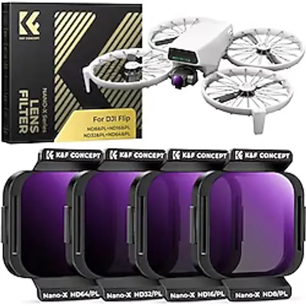 Defne Store Nd8/pl; ND16/PL, ND32/PL, ND64/PL Djı Lito X1/flip İçin Filtre 4 Adet Nd&pl Filtre Seti, Çok Katmanlı Hd Optik Cam, Alüminyum Alaşımlı Çerçeve, Drone Objektif Aksesuarı, FD101 - Çok Renkl