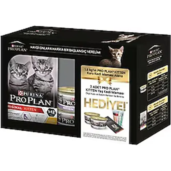 Defne Store Yavru Kedi Başlangıç Seti: 1,5 kg Kuru Mama, 2 Adet Konserve ve Ölçü Kabı, Pr-K1.5y - 51 - 75 ml