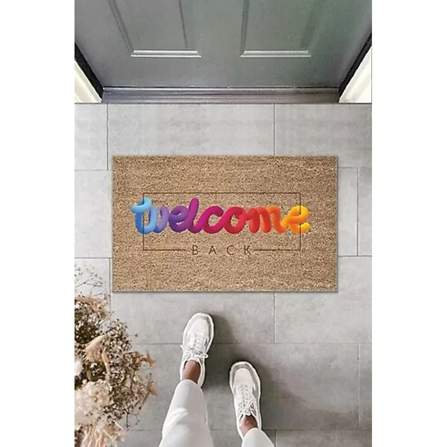 Dekoratif Dijital Modern Dalgalı Pudra Kapı Paspası Dış Mekan Paspas