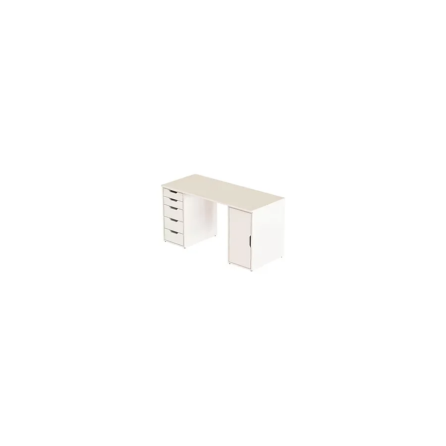 Dekorex CLM112 Dolaplı 5 Çekmeceli Çalışma Masası