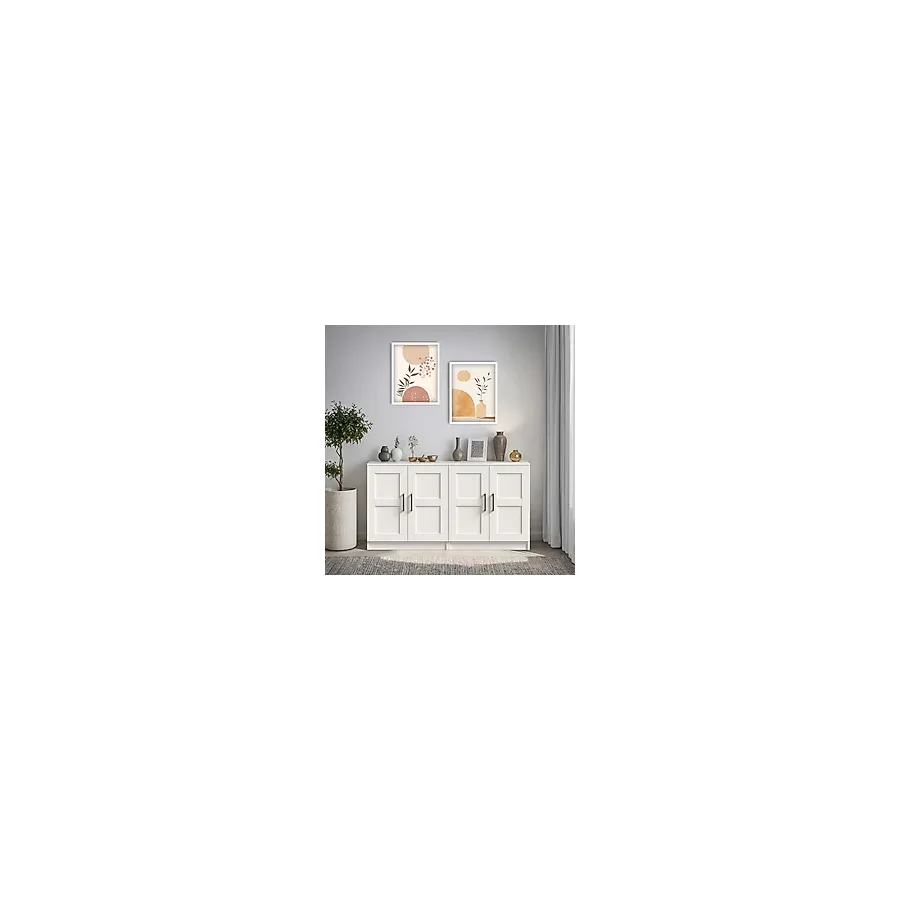 Dekorex KNS-204-Beyaz 4 Kapaklı Konsol