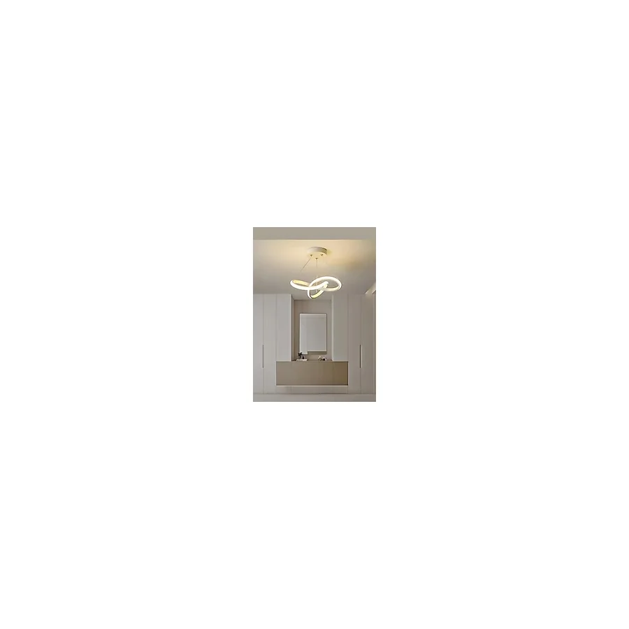 Dekorluna Modern Bolivia Tekli Beyaz Sarkıt Led Beyaz Power Ledli Salon Mutfak Oda Hol Ledli Avize