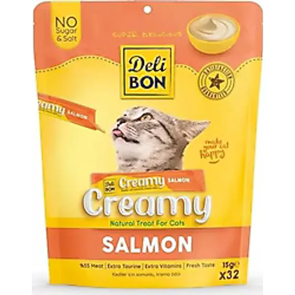 Delibon Creamy Somonlu 32x15 gr Krema Kedi Ödül Maması