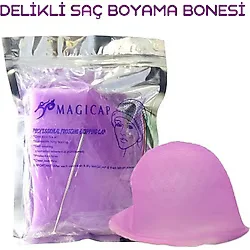 Delikli Saç Boyama Röfle Bonesi Silikon + Tığ